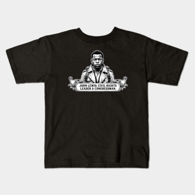 John Lewis Civil Rights Tribute Kids T-Shirt by UrbanLifeApparel
