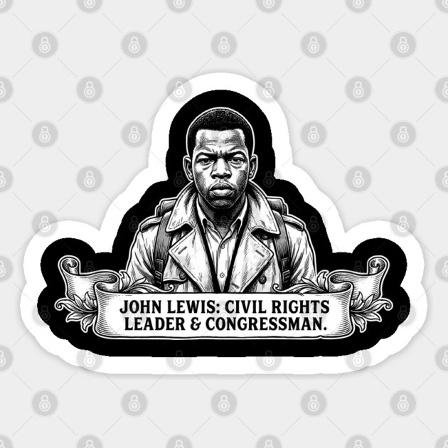 John Lewis Civil Rights Tribute Sticker by UrbanLifeApparel