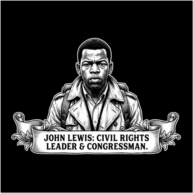 John Lewis Civil Rights Tribute Wall Art by UrbanLifeApparel