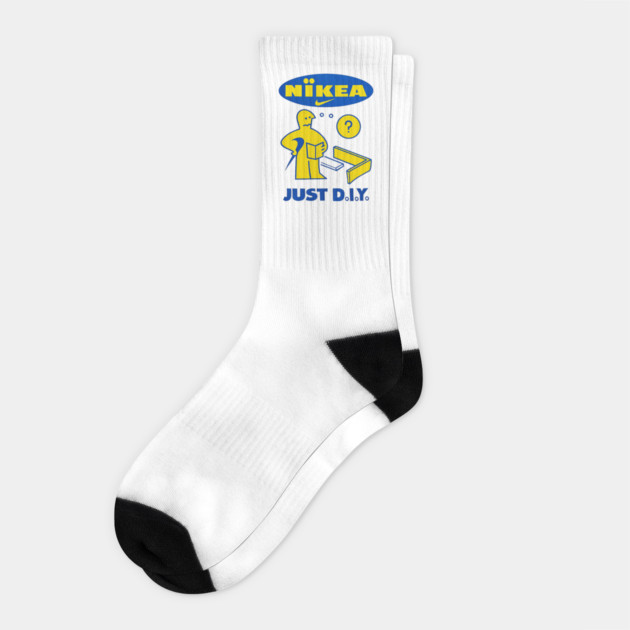 Nikea - Just D.I.Y. - IKEA Funny Parody Socks by nicklower