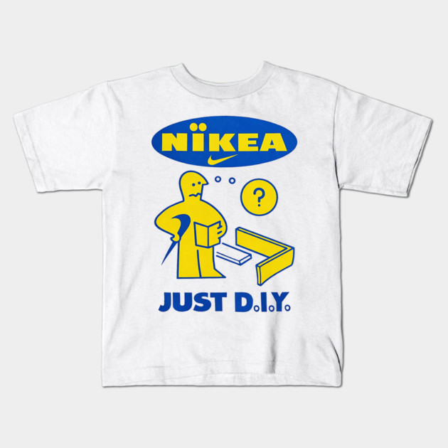 Nikea - Just D.I.Y. - IKEA Funny Parody Kids T-Shirt by nicklower
