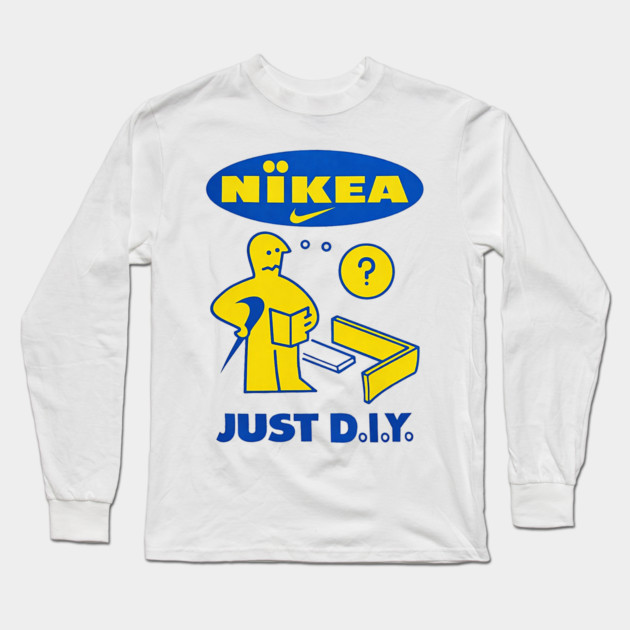 Nikea - Just D.I.Y. - IKEA Funny Parody Long Sleeve T-Shirt by nicklower