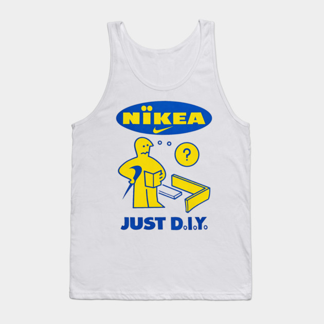 Nikea - Just D.I.Y. - IKEA Funny Parody Tank Top by nicklower