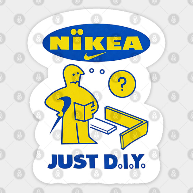 Nikea - Just D.I.Y. - IKEA Funny Parody Sticker by nicklower