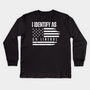 i-identify-as-0%-liberal Kids Long Sleeve T-Shirt