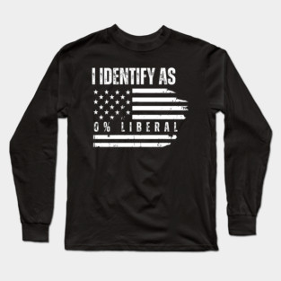 i-identify-as-0%-liberal Long Sleeve T-Shirt