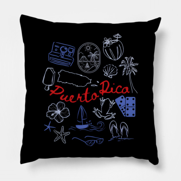 Puerto Rico Pillow by dtr_art