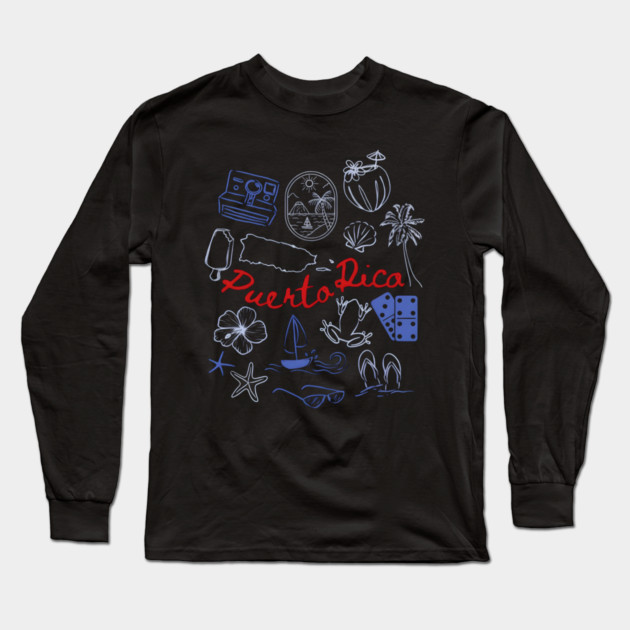 Puerto Rico Long Sleeve T-Shirt by dtr_art