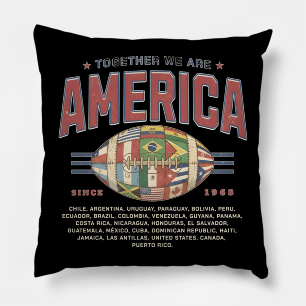 Together-We-are-America Pillow by dtr_art
