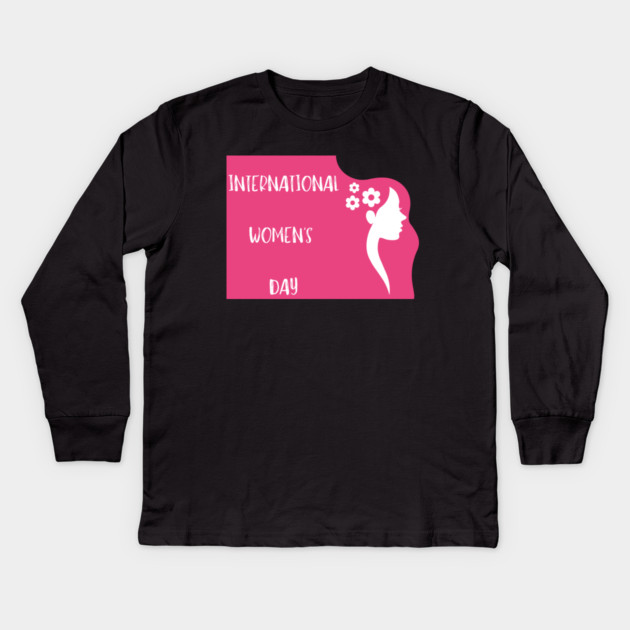 international-womens-day Kids Long Sleeve T-Shirt by Creatifly Graphic Tees