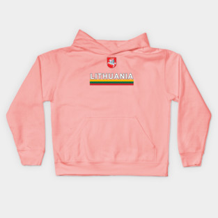 Lithuania Sports Lithuanian Flag Emblem Kids Hoodie