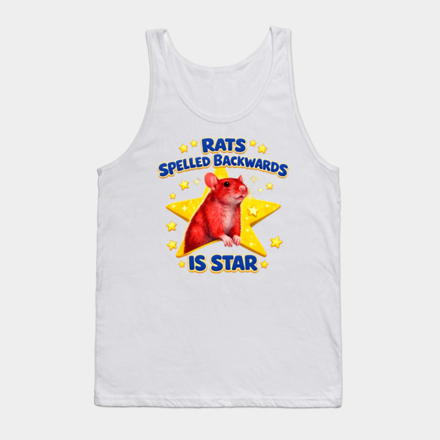rats spelled backwards is star Tank Top by Hays Robert Print
