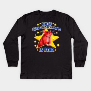 rats spelled backwards is star Kids Long Sleeve T-Shirt