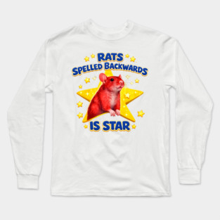 rats spelled backwards is star Long Sleeve T-Shirt