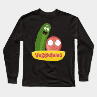Pickle Rick and Morty VeggieTales Parody Long Sleeve T-Shirt