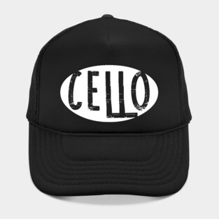 Cello Oval Rough White Text Hat