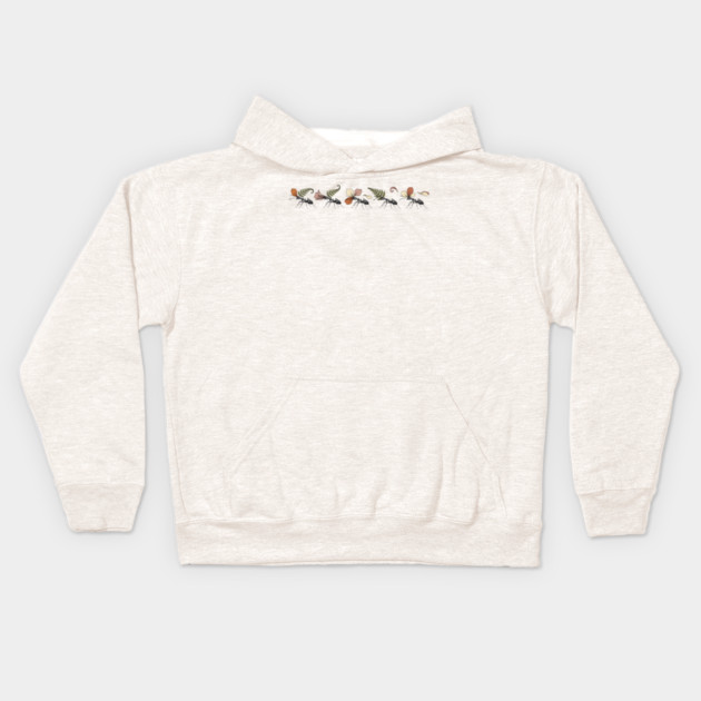 Leafcutter Ants with Fern and Petals Kids Hoodie by BirdsnStuff