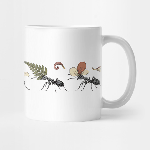 Leafcutter Ants with Fern and Petals by BirdsnStuff
