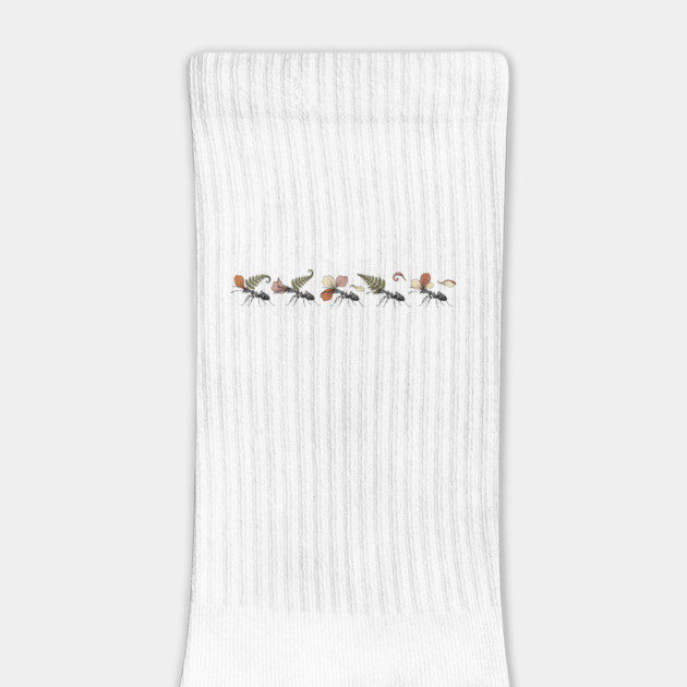 Leafcutter Ants with Fern and Petals by BirdsnStuff