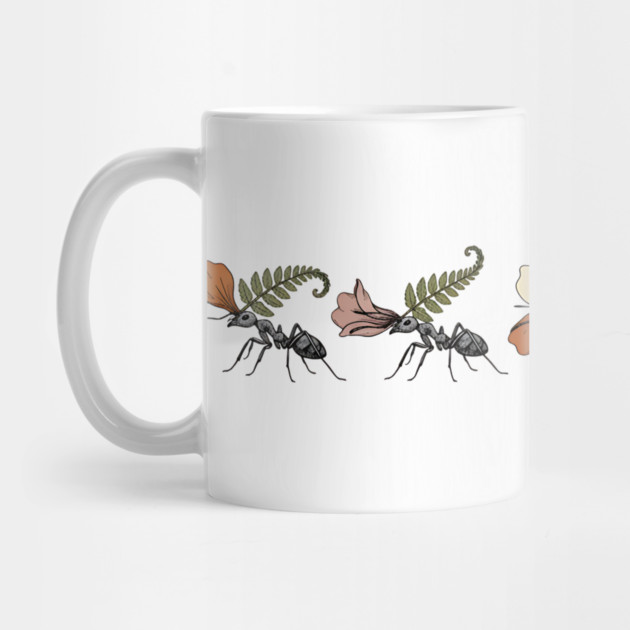 Leafcutter Ants with Fern and Petals by BirdsnStuff