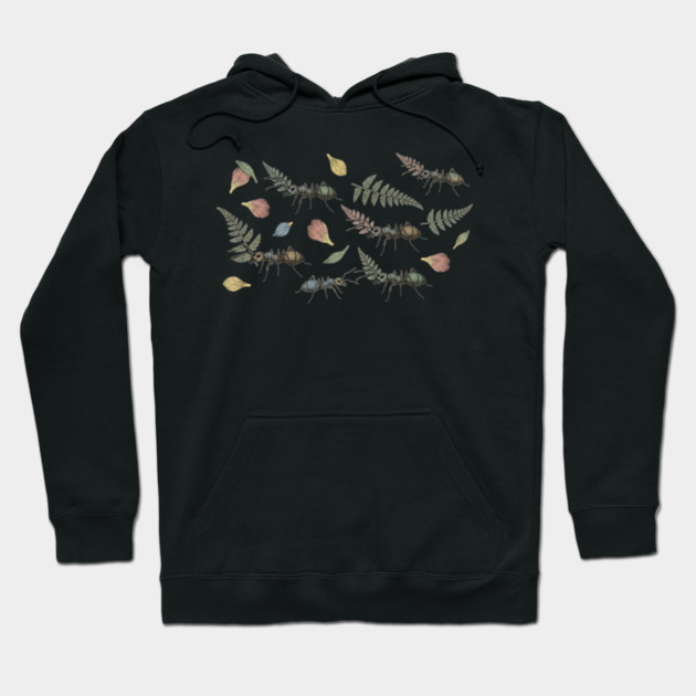 Woodland Leafcutter Ants Design Hoodie by BirdsnStuff