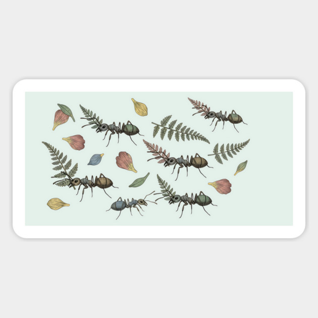 Woodland Leafcutter Ants Design Magnet by BirdsnStuff
