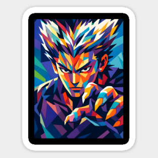Garou One Punch Man design art Sticker