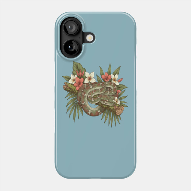 Madagascar Tree Boa Jungle Design Phone Case by BirdsnStuff