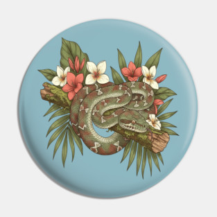 Madagascar Tree Boa Jungle Design Pin