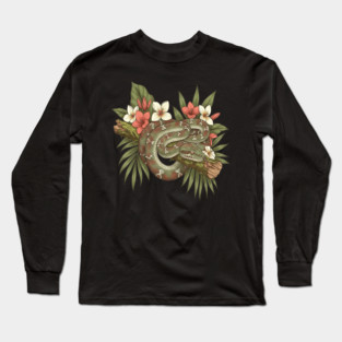 Madagascar Tree Boa Jungle Design Long Sleeve T-Shirt