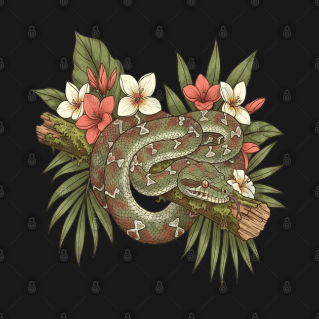 Madagascar Tree Boa Jungle Design by BirdsnStuff
