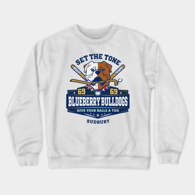 Shoresy Hoodie Merch - Hockey Jersey Sudbury Blueberry Bulldogs Crewneck Sweatshirt by celestial_artworks
