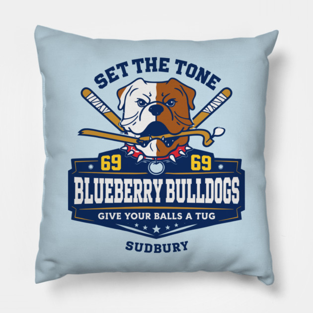Shoresy Hoodie Merch - Hockey Jersey Sudbury Blueberry Bulldogs Pillow by celestial_artworks