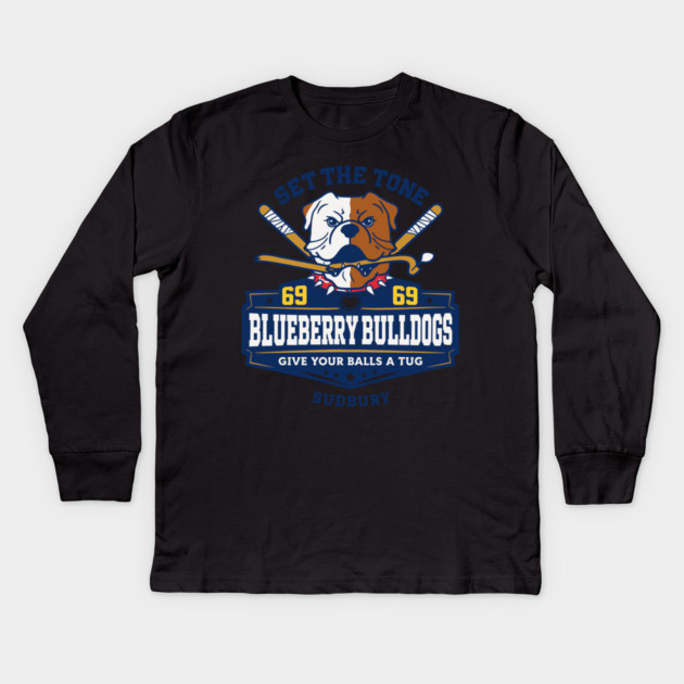 Shoresy Hoodie Merch - Hockey Jersey Sudbury Blueberry Bulldogs Kids Long Sleeve T-Shirt by celestial_artworks