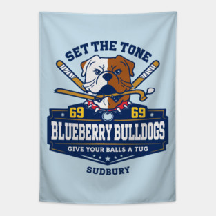 Shoresy Hoodie Merch - Hockey Jersey Sudbury Blueberry Bulldogs Tapestry