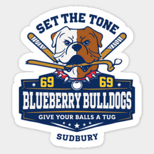 Shoresy Hoodie Merch - Hockey Jersey Sudbury Blueberry Bulldogs Sticker
