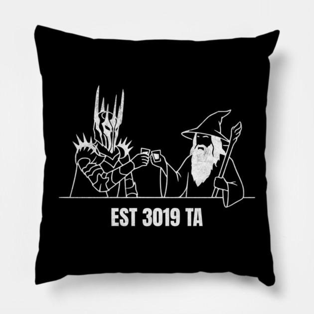 Work-Life Balance in Mordor Pillow by Designed By Marty