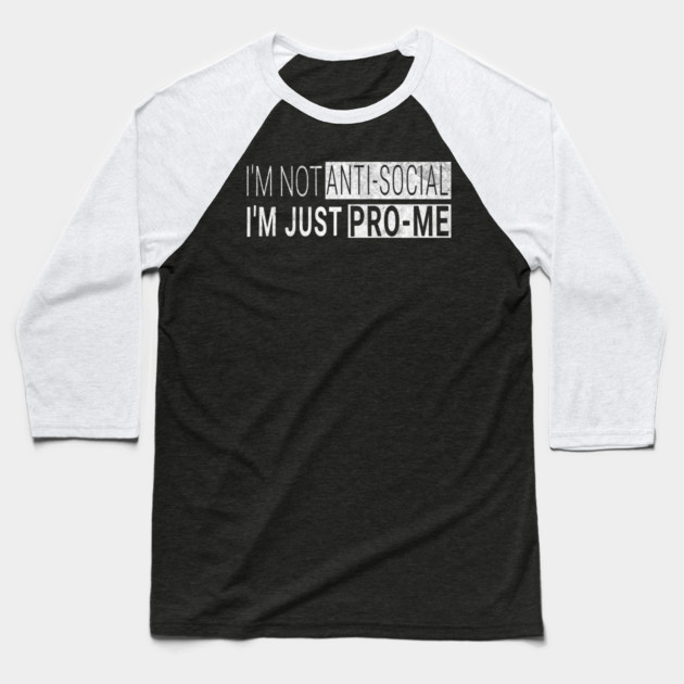 Selective Socializing Baseball T-Shirt by Designed By Marty