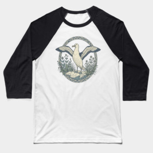 Albatross Ocean Wildlife Illustration Baseball T-Shirt