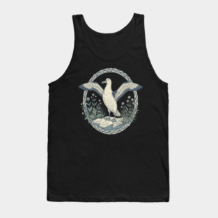 Albatross Ocean Wildlife Illustration Tank Top