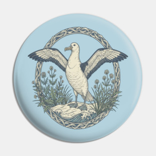 Albatross Ocean Wildlife Illustration Pin