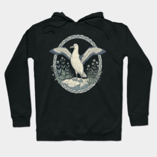 Albatross Ocean Wildlife Illustration Hoodie
