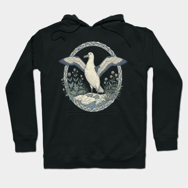 Albatross Ocean Wildlife Illustration Hoodie by BirdsnStuff