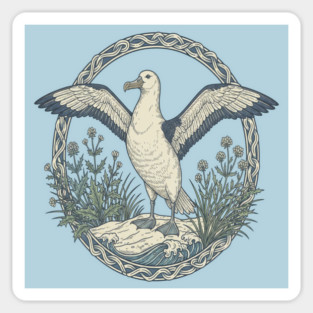 Albatross Ocean Wildlife Illustration Magnet