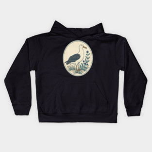 Albatross Maritime Sea Holly Art Kids Hoodie