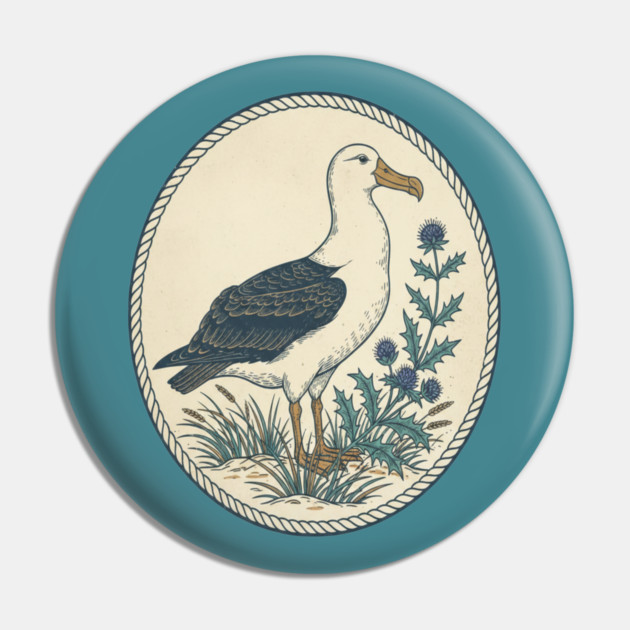 Albatross Maritime Sea Holly Art Pin by BirdsnStuff