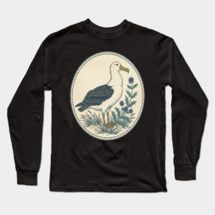 Albatross Maritime Sea Holly Art Long Sleeve T-Shirt