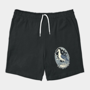 Nautical Albatross Ocean Wildlife Art Shorts