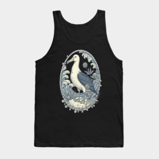 Nautical Albatross Ocean Wildlife Art Tank Top