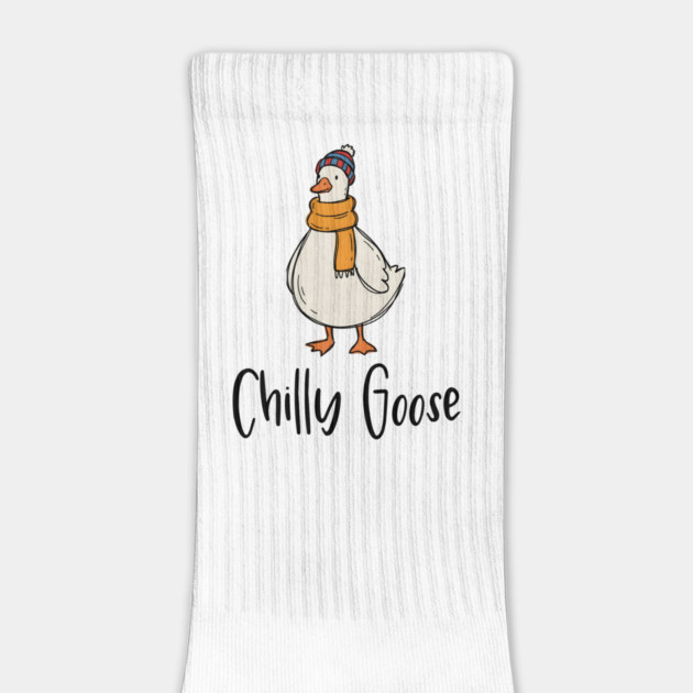 Chilly Goose dressed in beanie knit hat and scarf by Luxinda